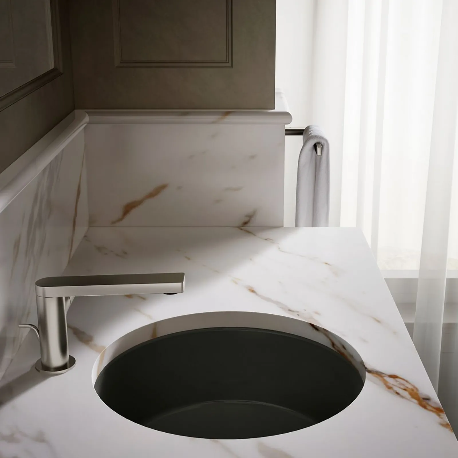 15-3/4" round undermount bathroom sink^Kohler Best