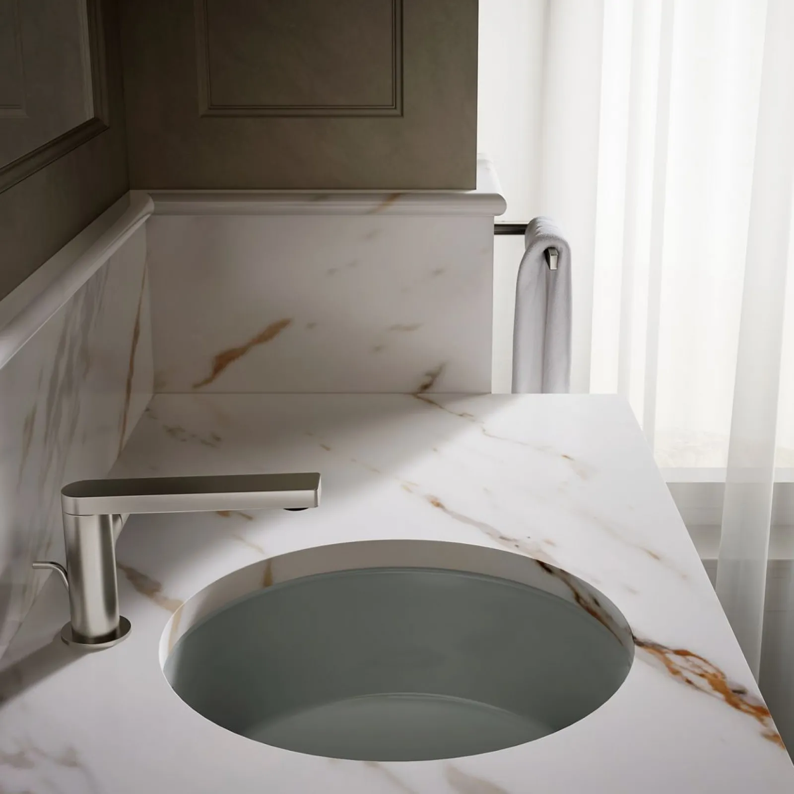 15-3/4" round undermount bathroom sink^Kohler Best