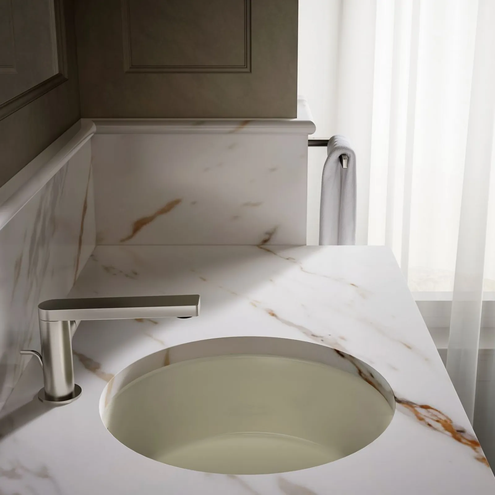 15-3/4" round undermount bathroom sink^Kohler Best