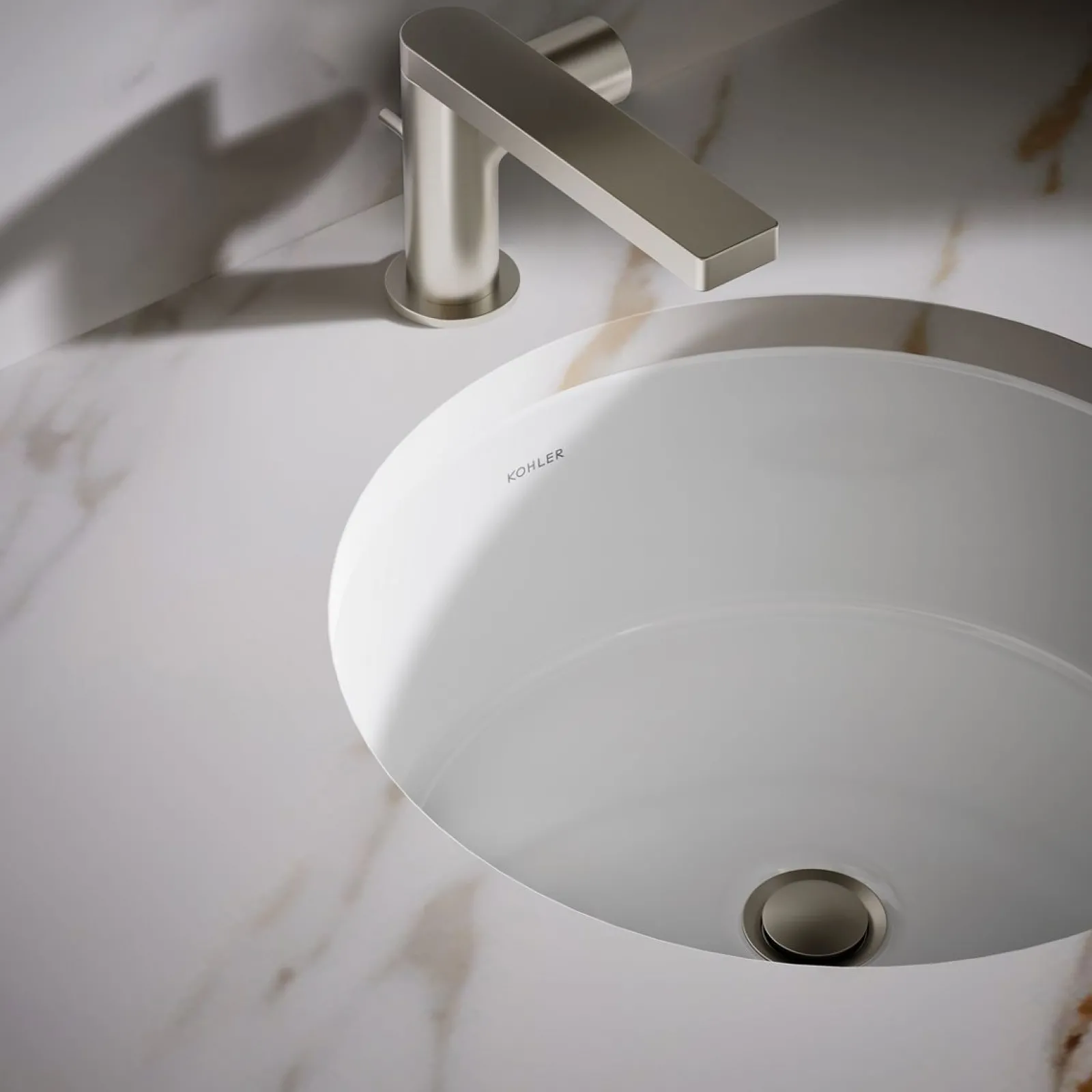 15-3/4" round undermount bathroom sink^Kohler Best