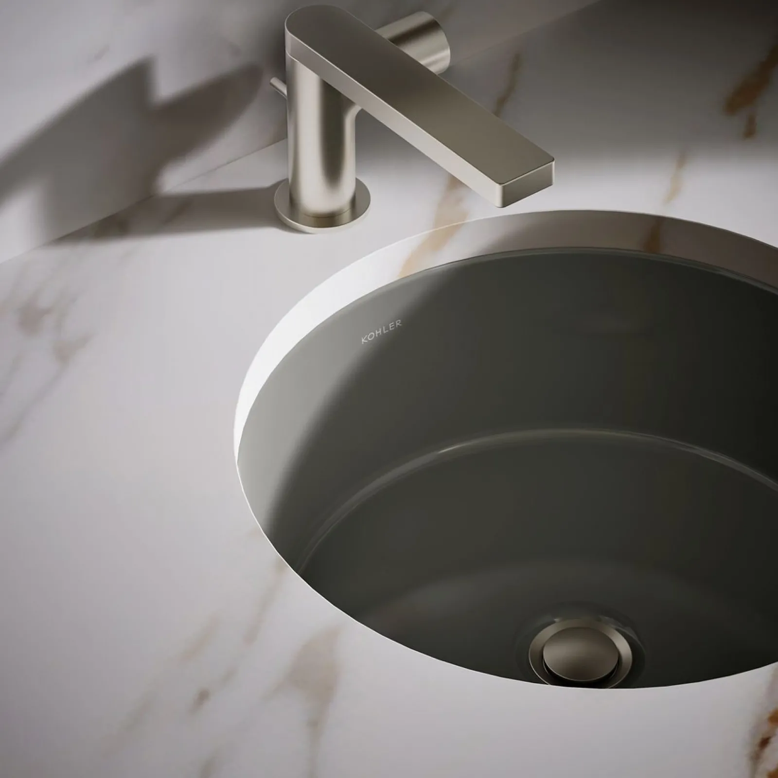 15-3/4" round undermount bathroom sink^Kohler Best