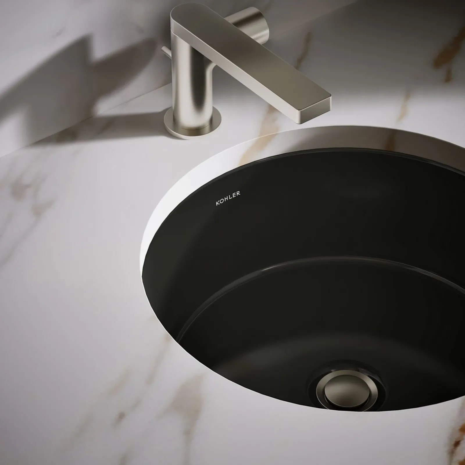 15-3/4" round undermount bathroom sink^Kohler Best