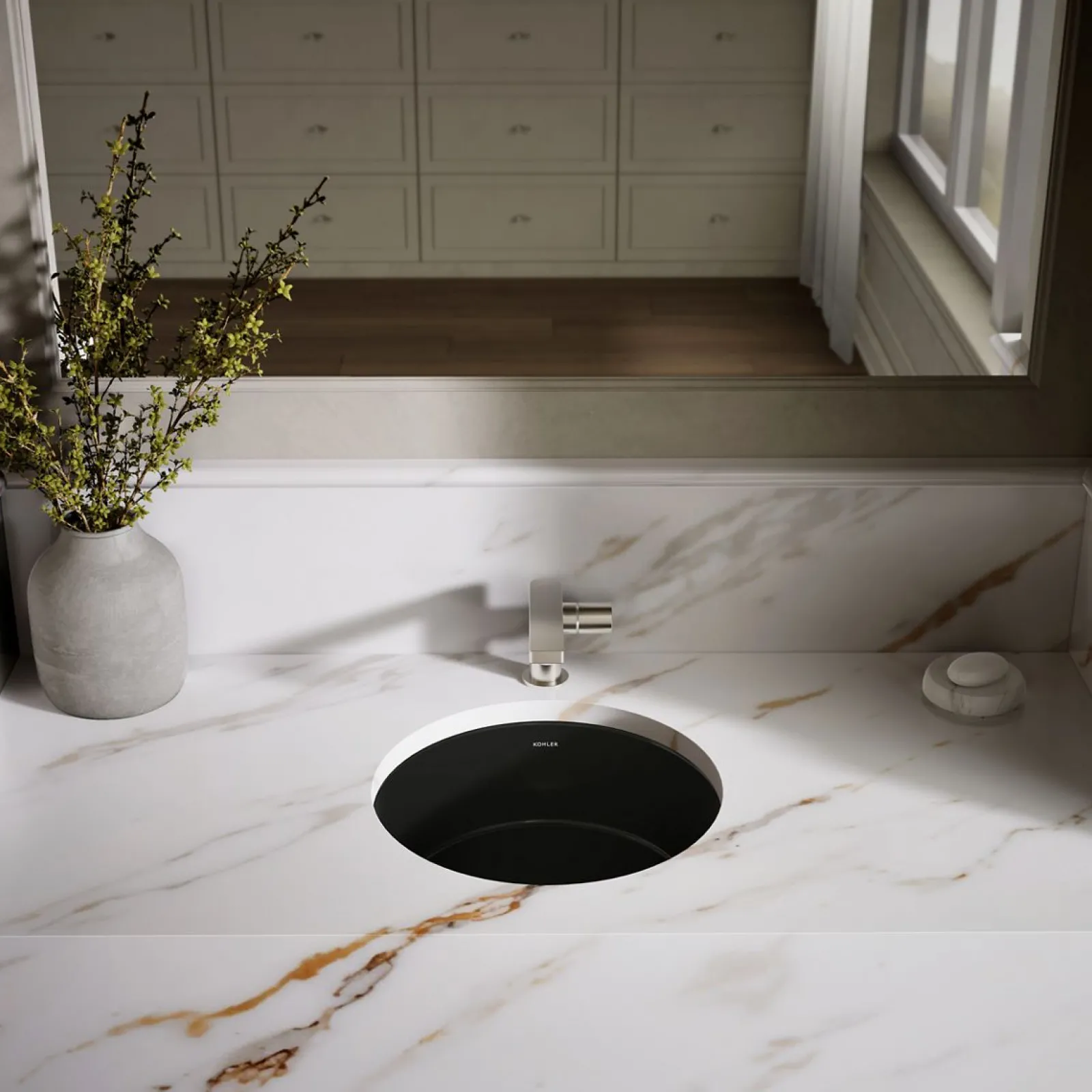 15-3/4" round undermount bathroom sink^Kohler Best