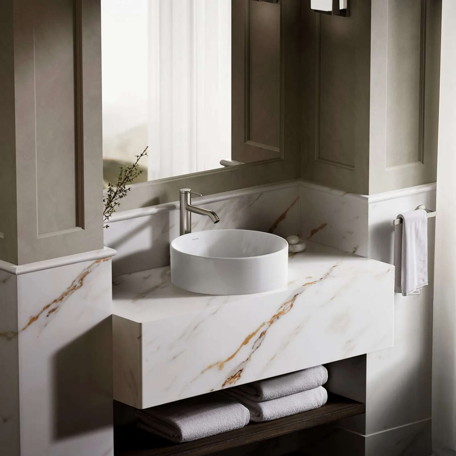 16-1/2" round vessel bathroom sink^Kohler Clearance