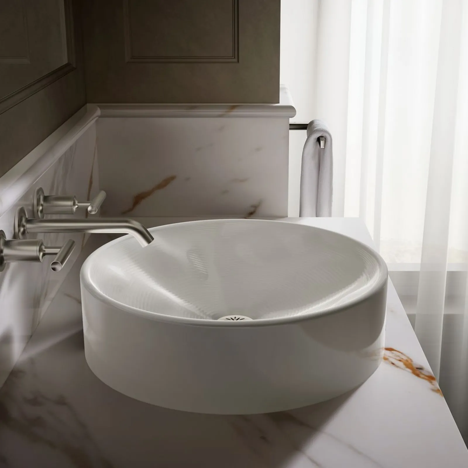 16-1/4" round vessel bathroom sink, no overflow^Kohler