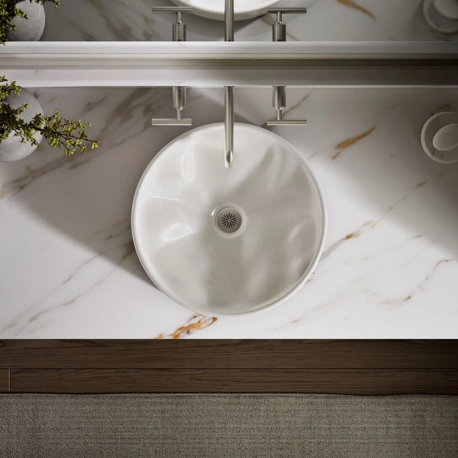 16-1/4" round vessel bathroom sink, no overflow^Kohler