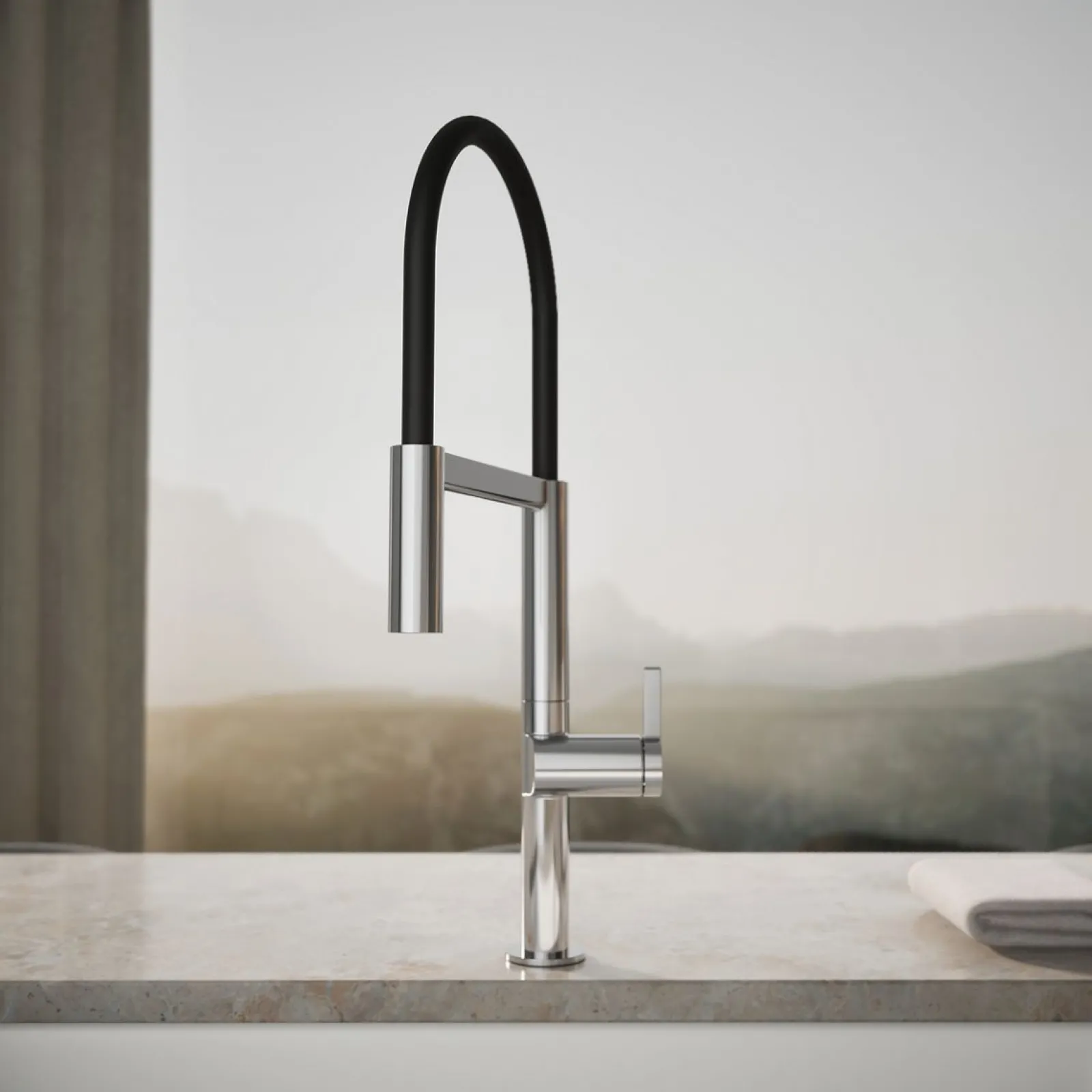 Semi-professional kitchen sink faucet with two-function sprayhead^Kohler Best
