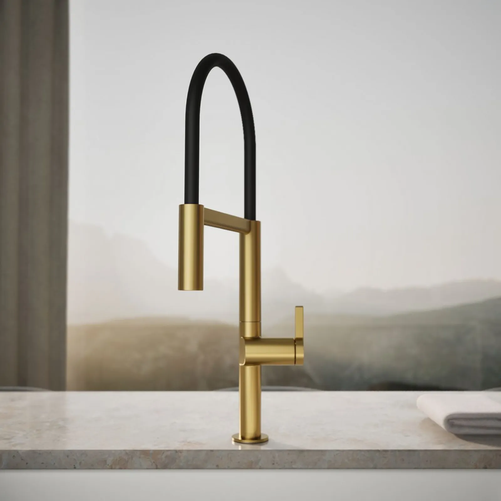 Semi-professional kitchen sink faucet with two-function sprayhead^Kohler Best