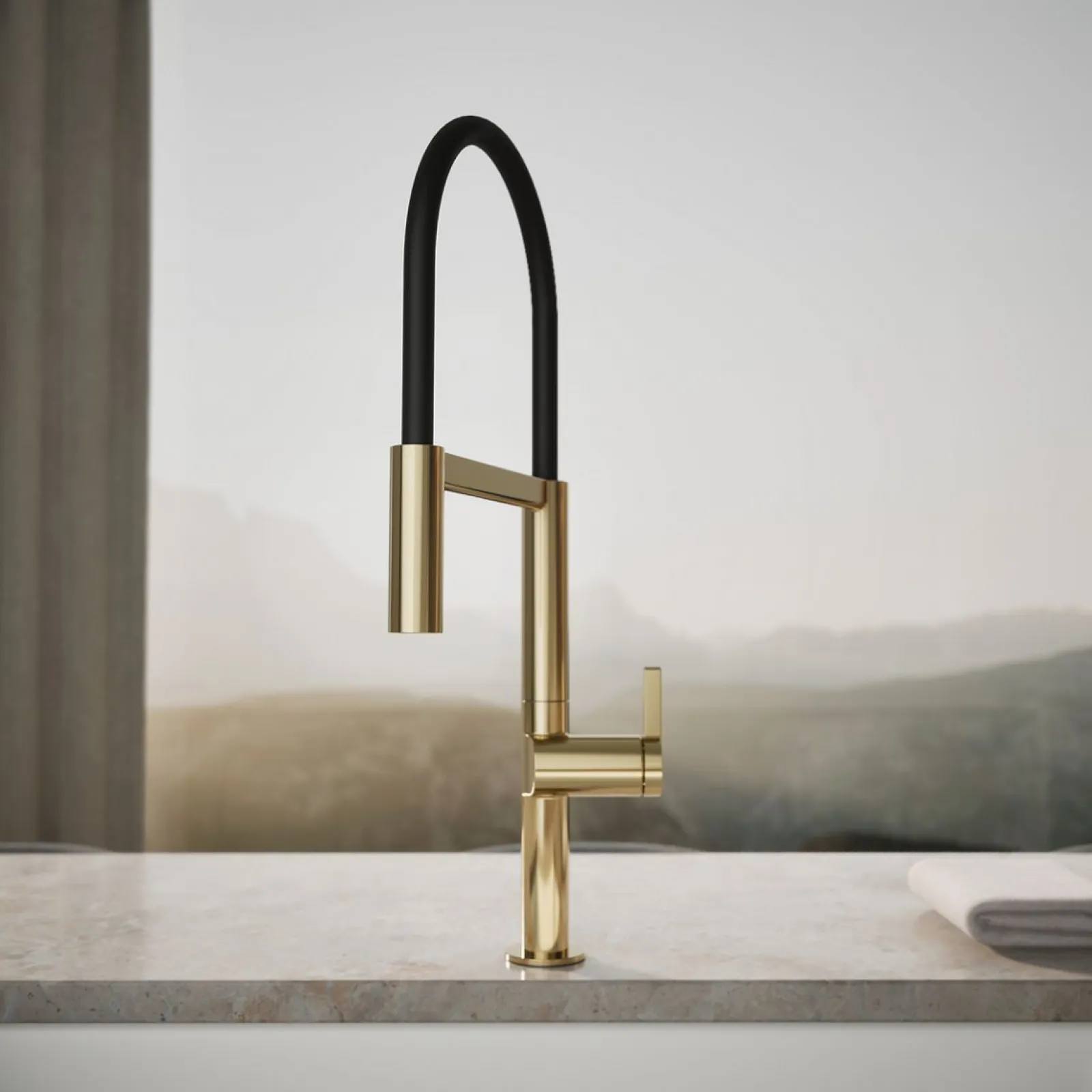 Semi-professional kitchen sink faucet with two-function sprayhead^Kohler Best