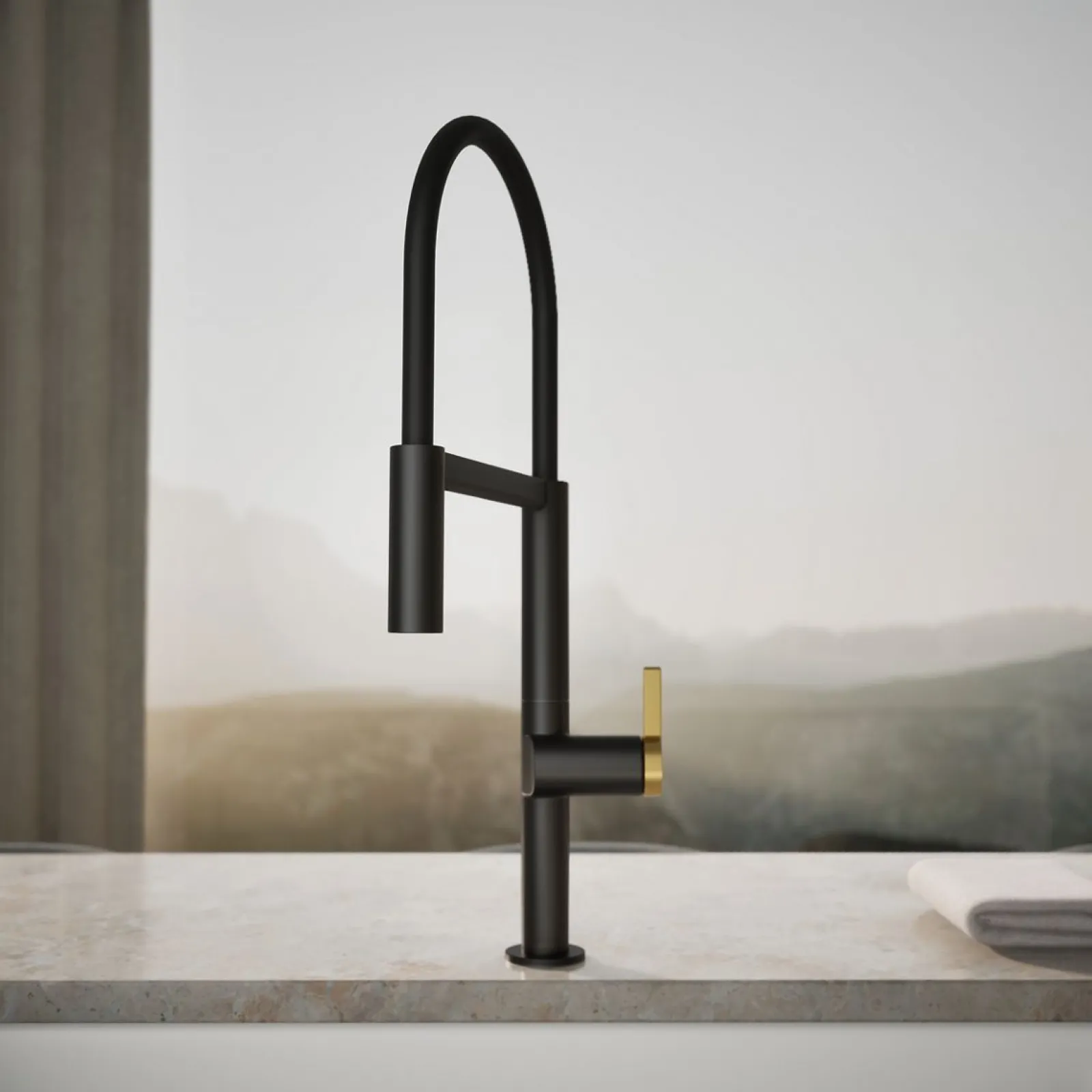 Semi-professional kitchen sink faucet with two-function sprayhead^Kohler Best