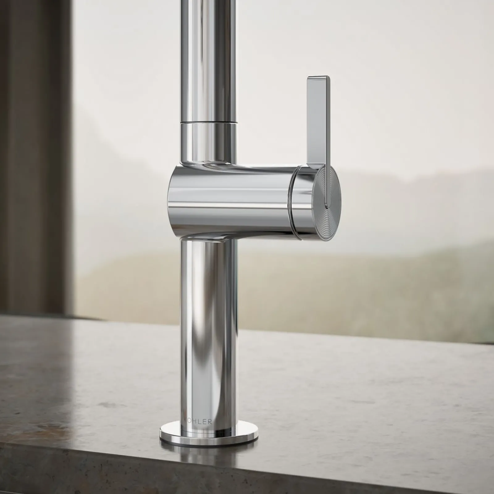 Semi-professional kitchen sink faucet with two-function sprayhead^Kohler Best