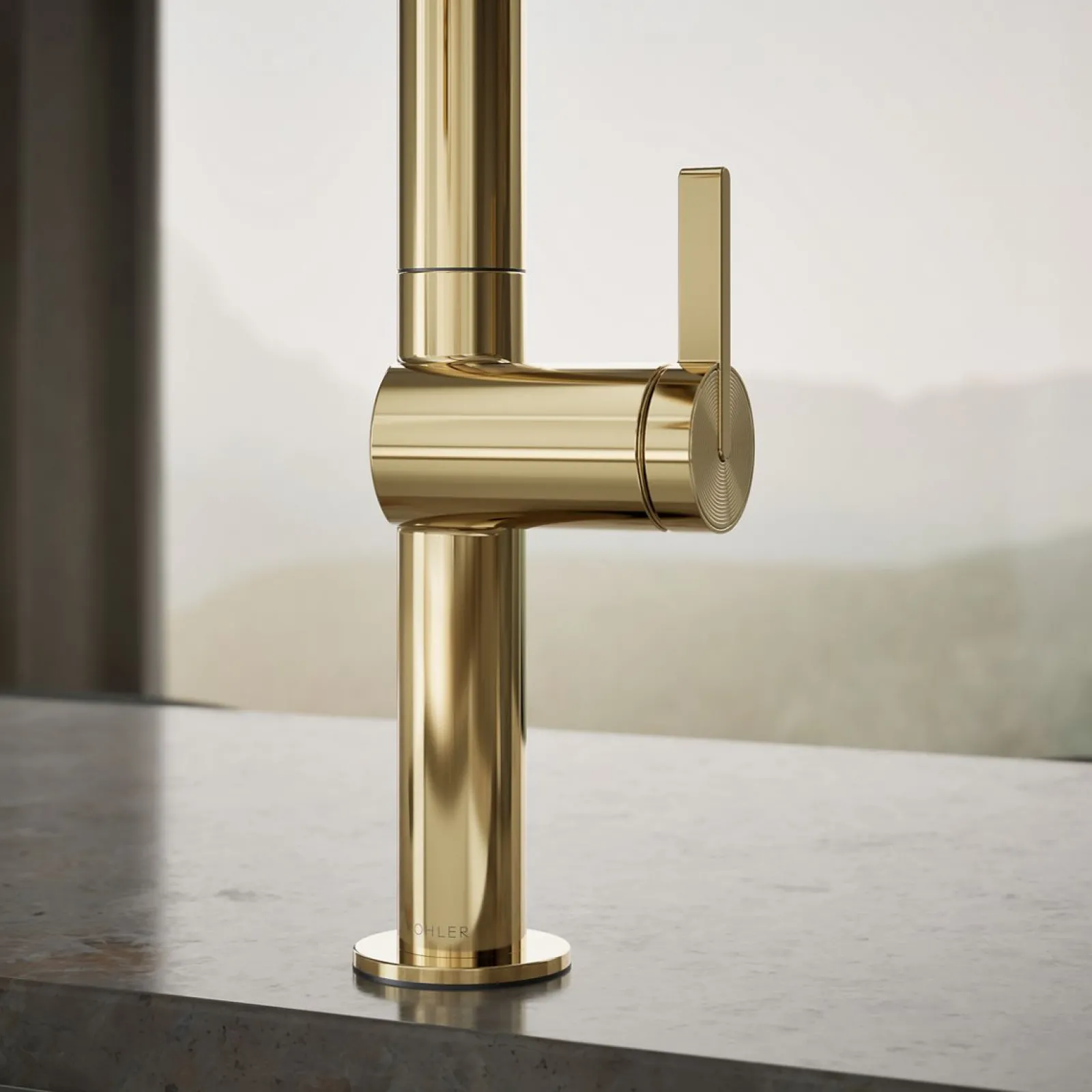 Semi-professional kitchen sink faucet with two-function sprayhead^Kohler Best