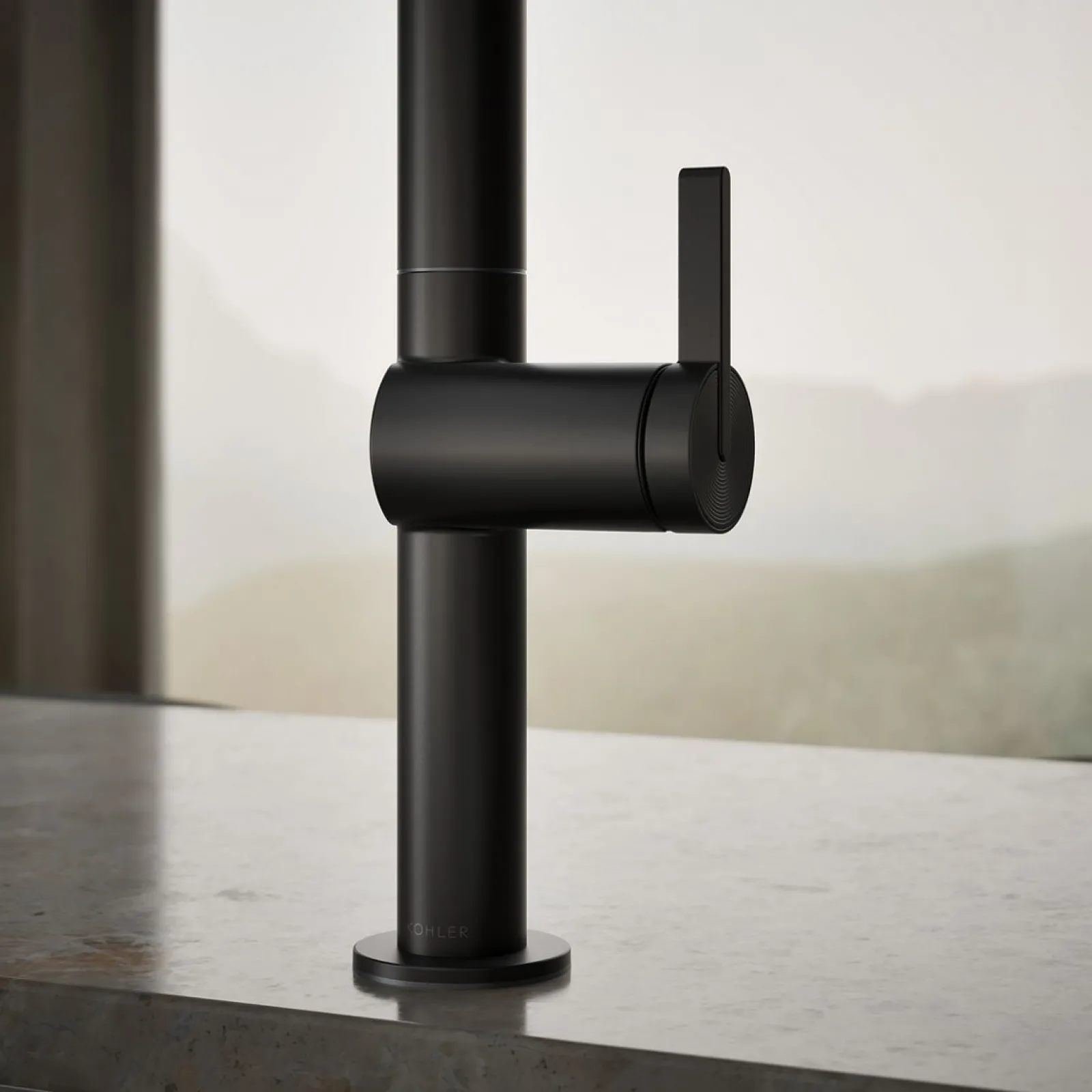 Semi-professional kitchen sink faucet with two-function sprayhead^Kohler Best