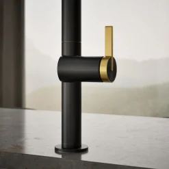 Semi-professional kitchen sink faucet with two-function sprayhead^Kohler Best