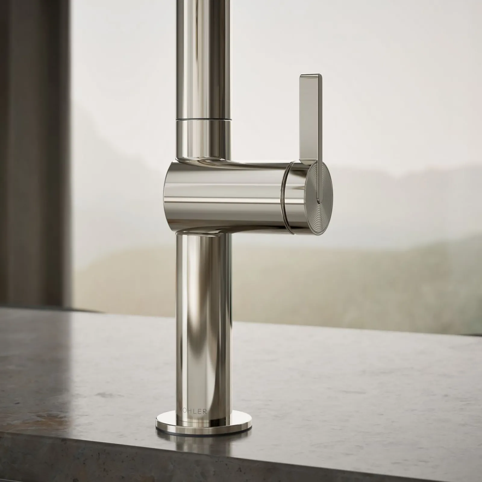 Semi-professional kitchen sink faucet with two-function sprayhead^Kohler Best