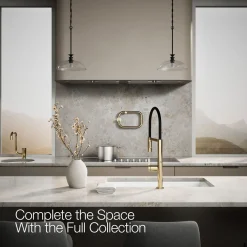 Semi-professional kitchen sink faucet with two-function sprayhead^Kohler Best