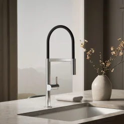 Semi-professional kitchen sink faucet with two-function sprayhead^Kohler Best