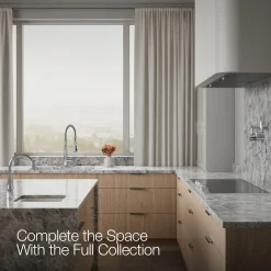 Semi-professional kitchen sink faucet with three-function sprayhead^Kohler Best