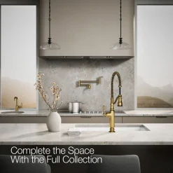 Semi-professional kitchen sink faucet with three-function sprayhead^Kohler Outlet