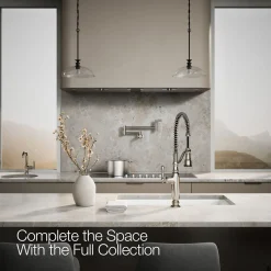 Semi-professional kitchen sink faucet with three-function sprayhead^Kohler Outlet