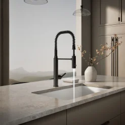 Semi-professional kitchen sink faucet with three-function sprayhead^Kohler Outlet