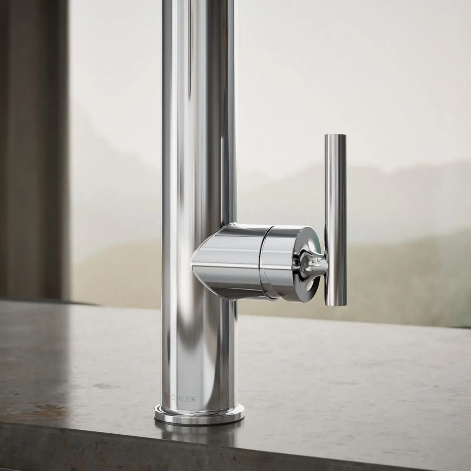 Semi-professional kitchen sink faucet with three-function sprayhead^Kohler Outlet