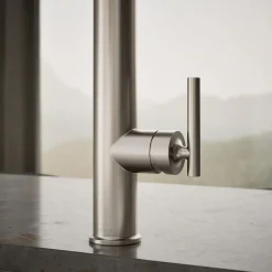 Semi-professional kitchen sink faucet with three-function sprayhead^Kohler Outlet