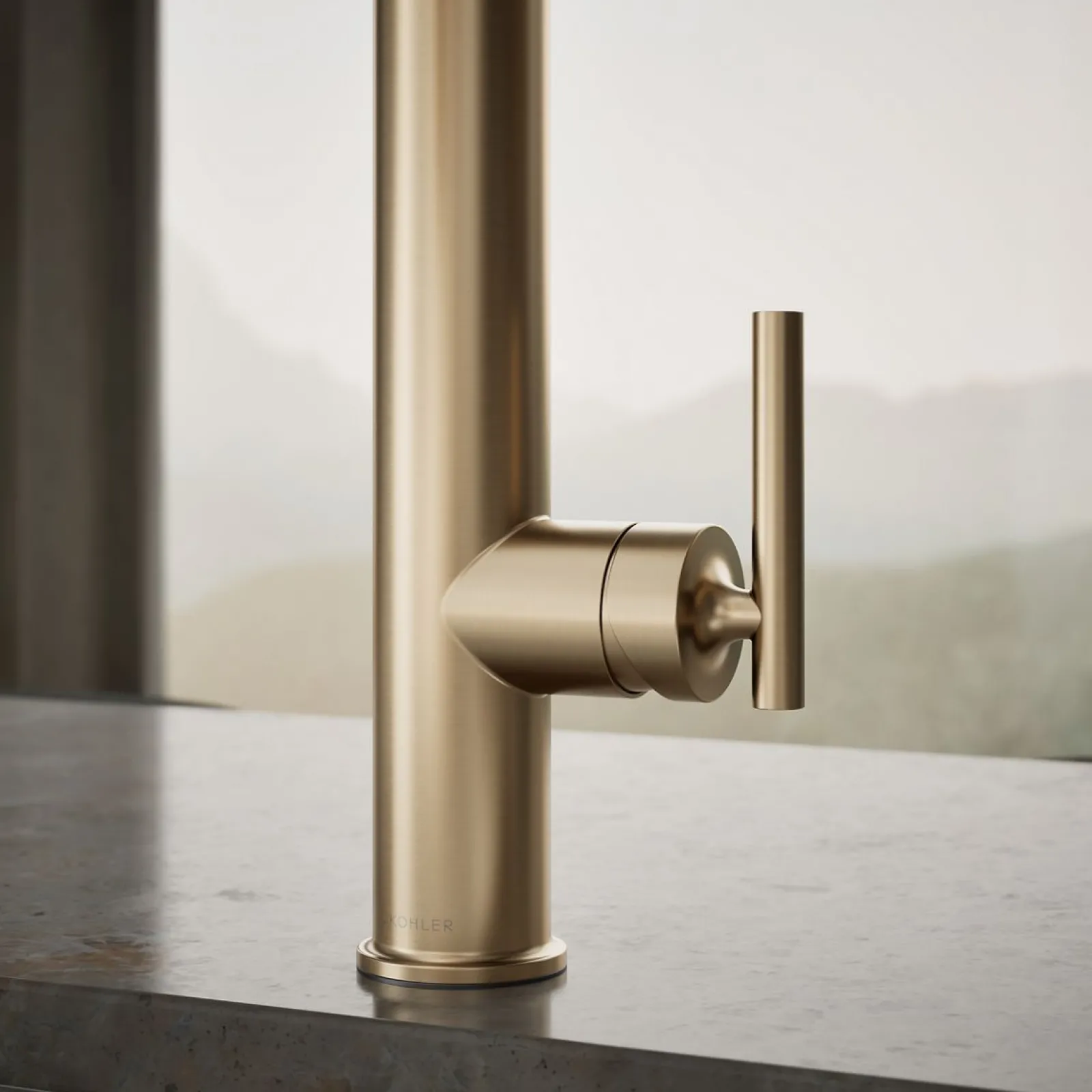 Semi-professional kitchen sink faucet with three-function sprayhead^Kohler Outlet