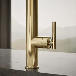 Semi-professional kitchen sink faucet with three-function sprayhead^Kohler Outlet