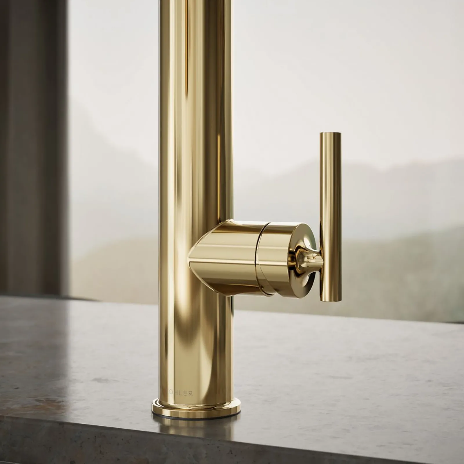 Semi-professional kitchen sink faucet with three-function sprayhead^Kohler Outlet