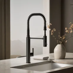 Semi-professional kitchen sink faucet with three-function sprayhead^Kohler Outlet