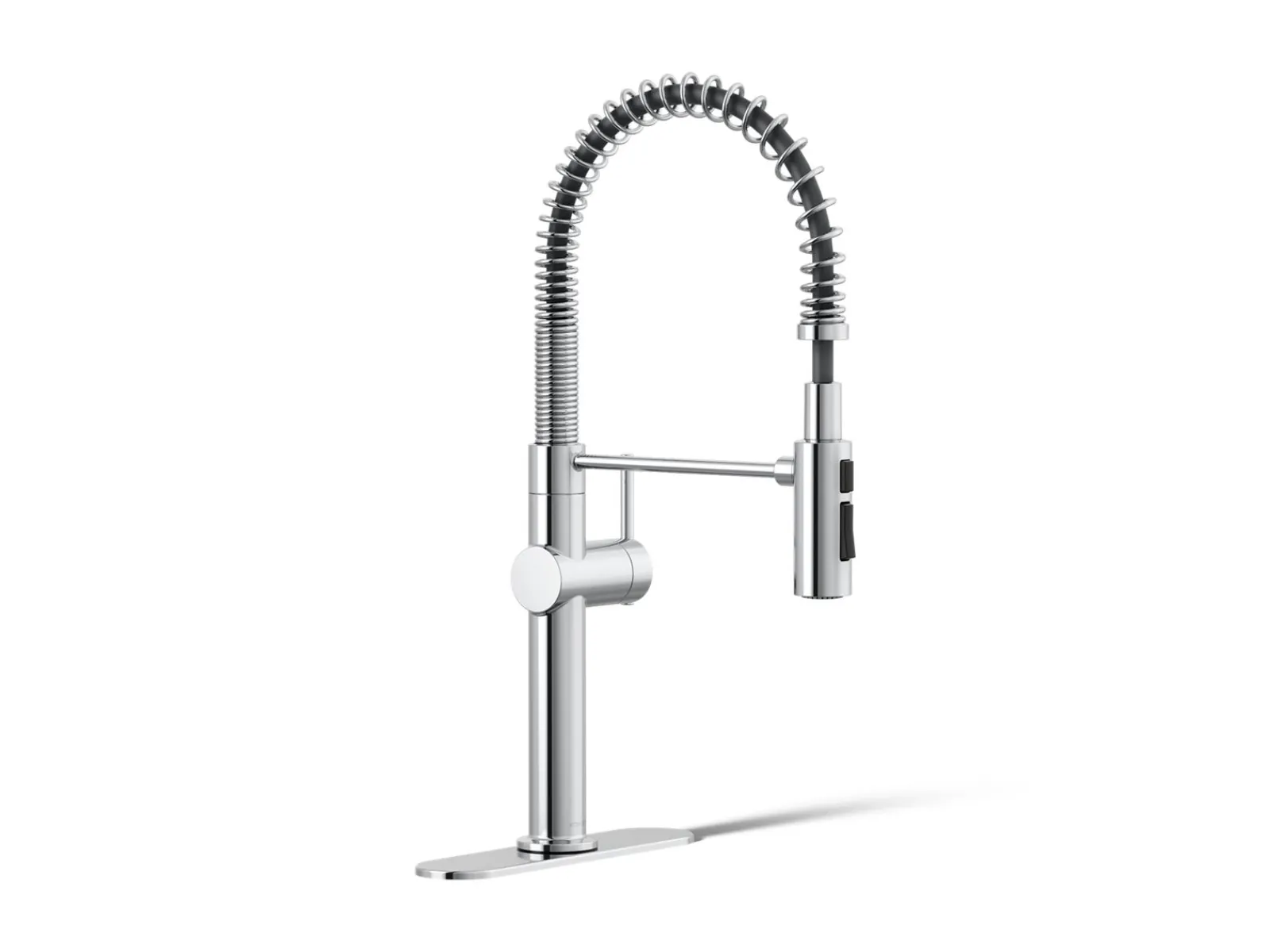 Semi-professional kitchen sink faucet with three-function sprayhead^Kohler New