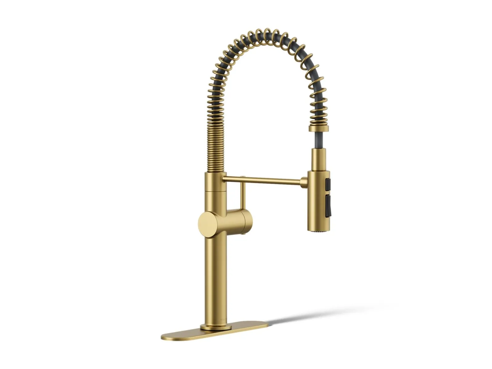Semi-professional kitchen sink faucet with three-function sprayhead^Kohler New