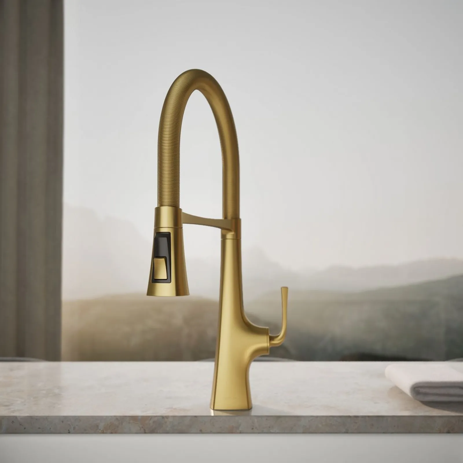 Semi-professional kitchen sink faucet with three-function sprayhead^Kohler Online