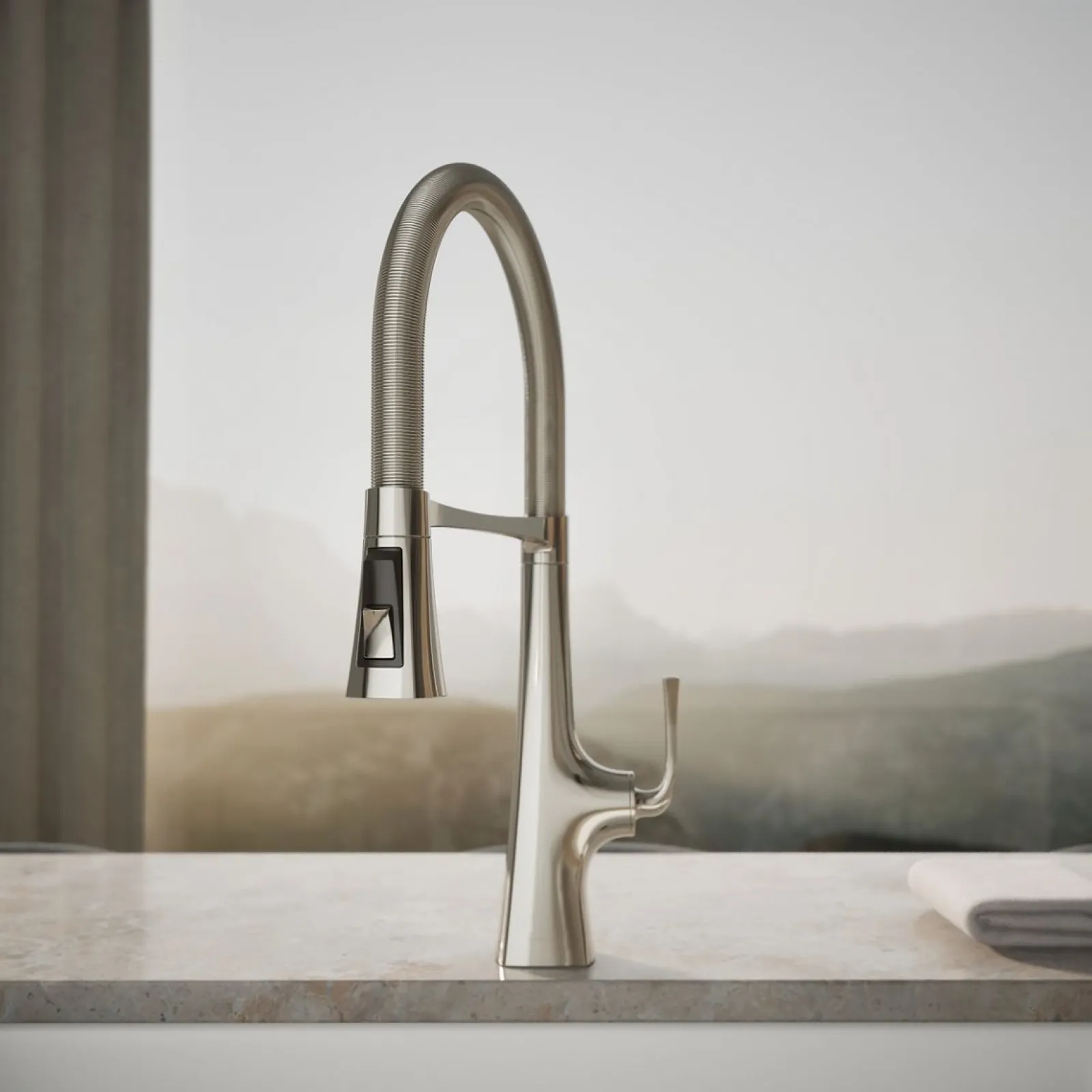 Semi-professional kitchen sink faucet with three-function sprayhead^Kohler Online