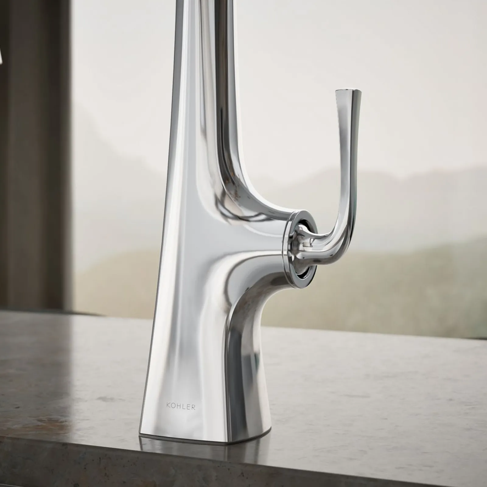 Semi-professional kitchen sink faucet with three-function sprayhead^Kohler Online