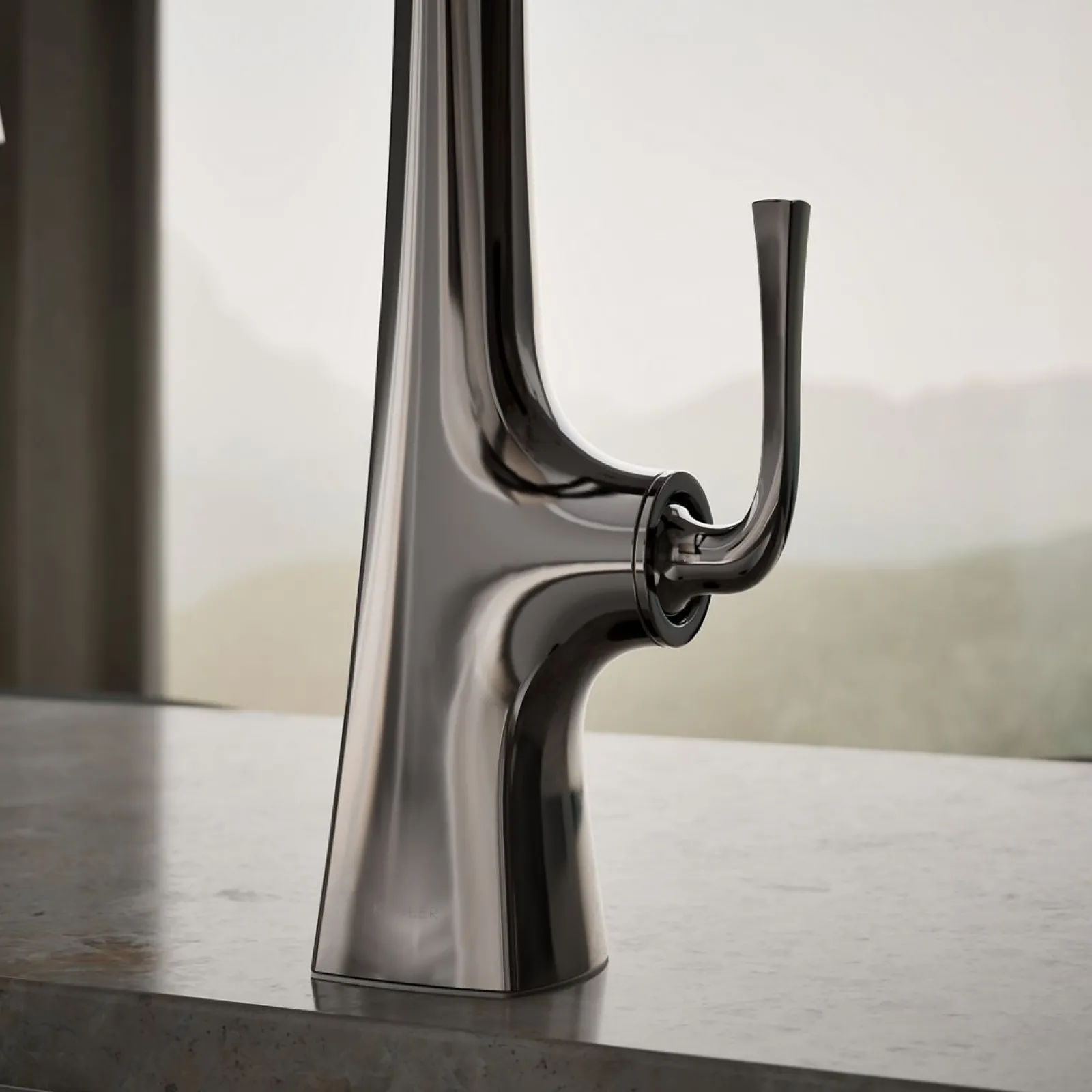Semi-professional kitchen sink faucet with three-function sprayhead^Kohler Online