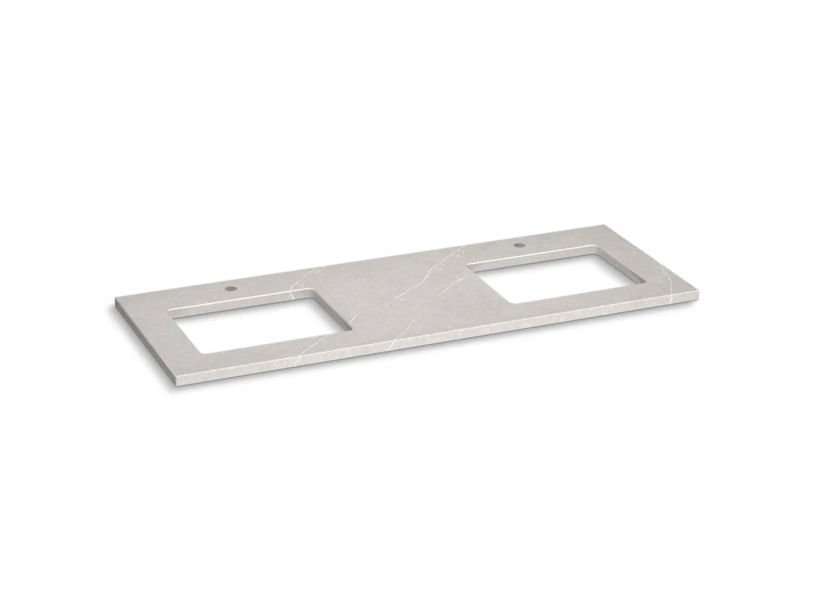 Silestone® 61" quartz vanity top with two rectangular cutouts^Kohler Clearance