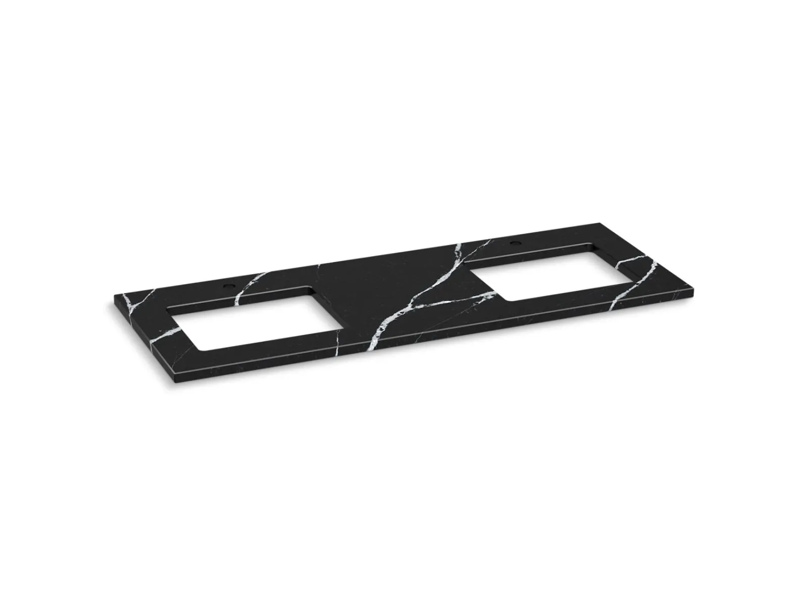 Silestone® 61" quartz vanity top with two rectangular cutouts^Kohler Clearance