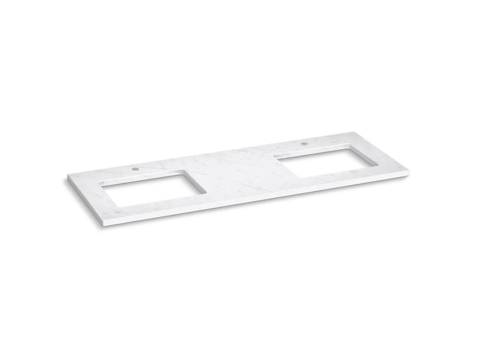 Silestone® 61" quartz vanity top with two rectangular cutouts^Kohler Clearance