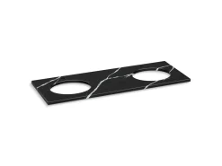 Silestone® quartz 61" vanity top with double oval cutouts^Kohler Discount