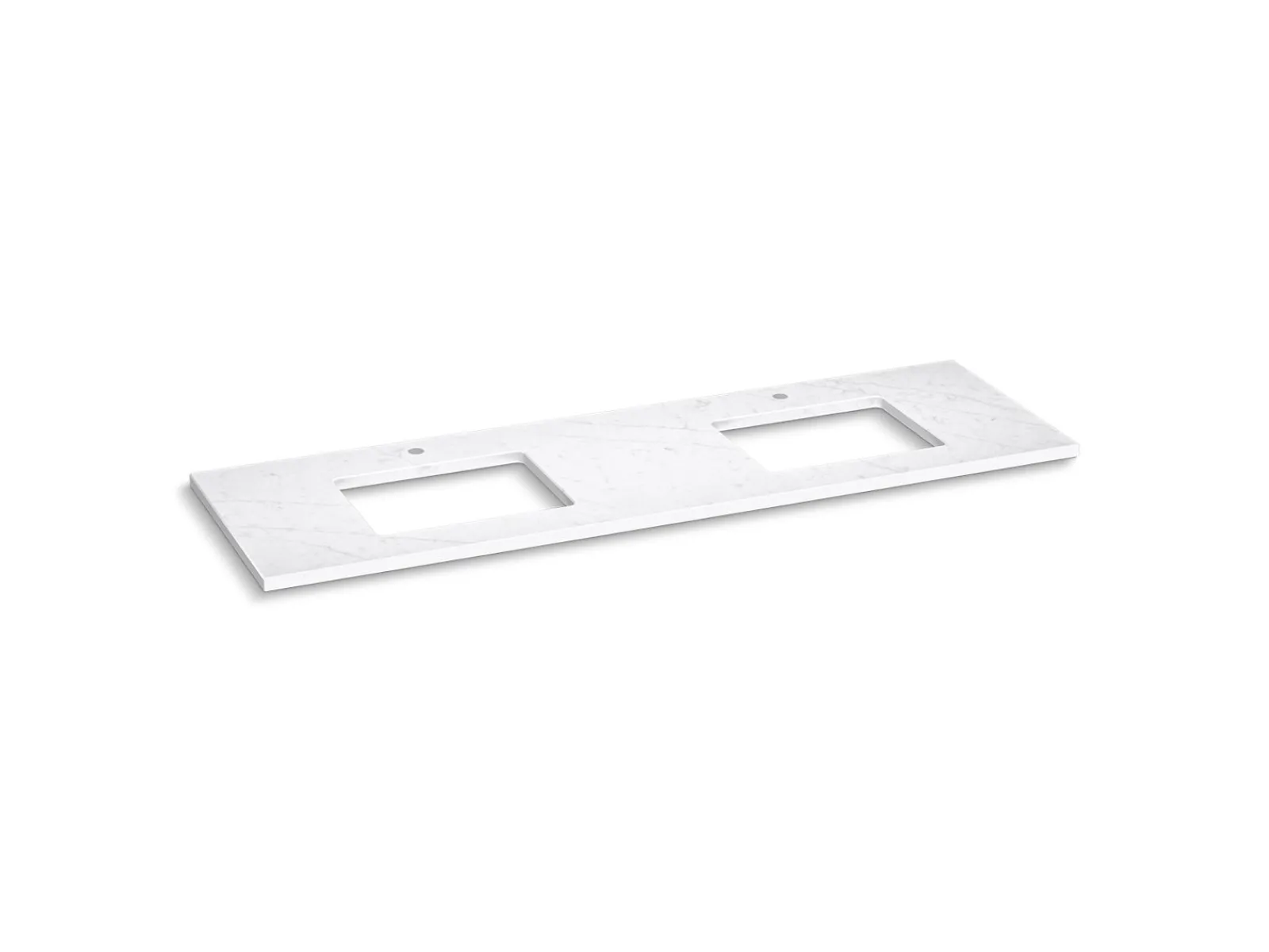Silestone® 73" quartz vanity top with two rectangular cutouts^Kohler New