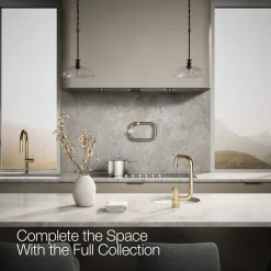Single-handle bar sink faucet with two-function extended-reach spout^Kohler New