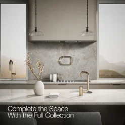 Single-handle bar sink faucet with two-function extended-reach spout^Kohler New