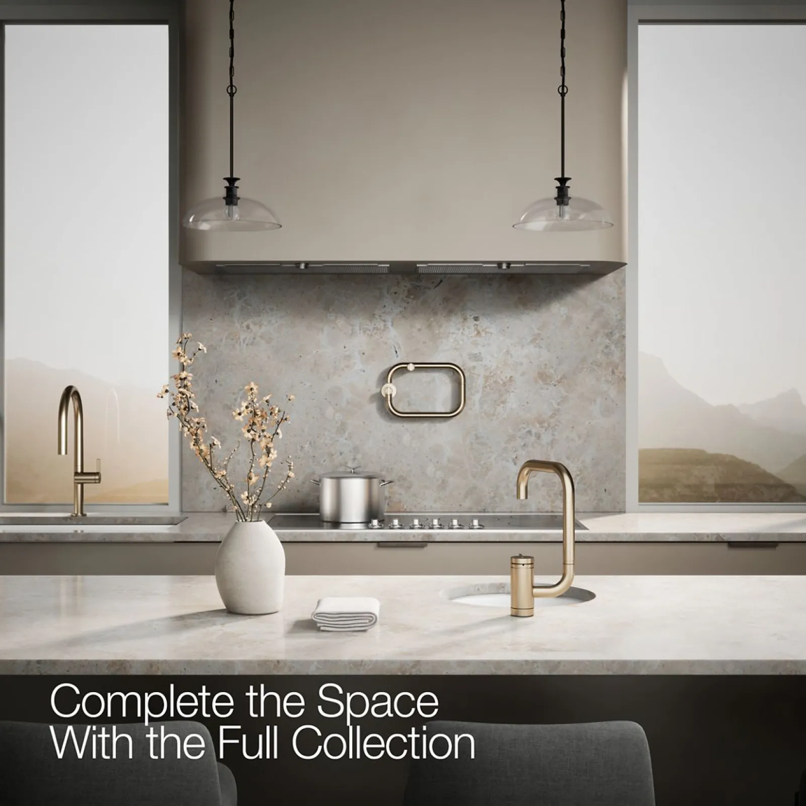 Single-handle bar sink faucet with two-function extended-reach spout^Kohler New