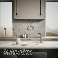 Single-handle bar sink faucet with two-function extended-reach spout^Kohler New