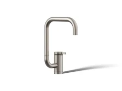 Single-handle bar sink faucet with two-function extended-reach spout^Kohler New