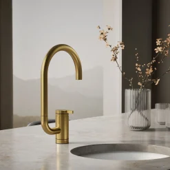 Single-handle bar sink faucet with two-function extended-reach spout^Kohler Clearance