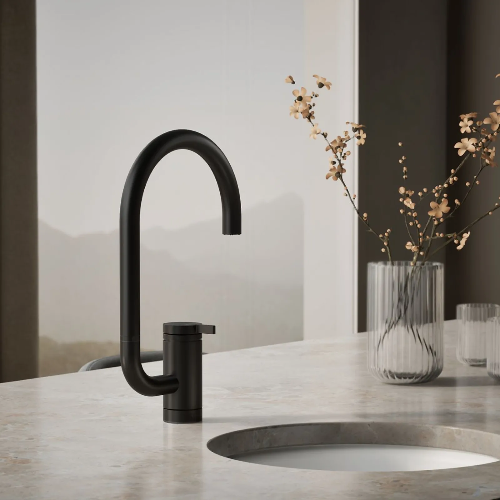 Single-handle bar sink faucet with two-function extended-reach spout^Kohler Clearance