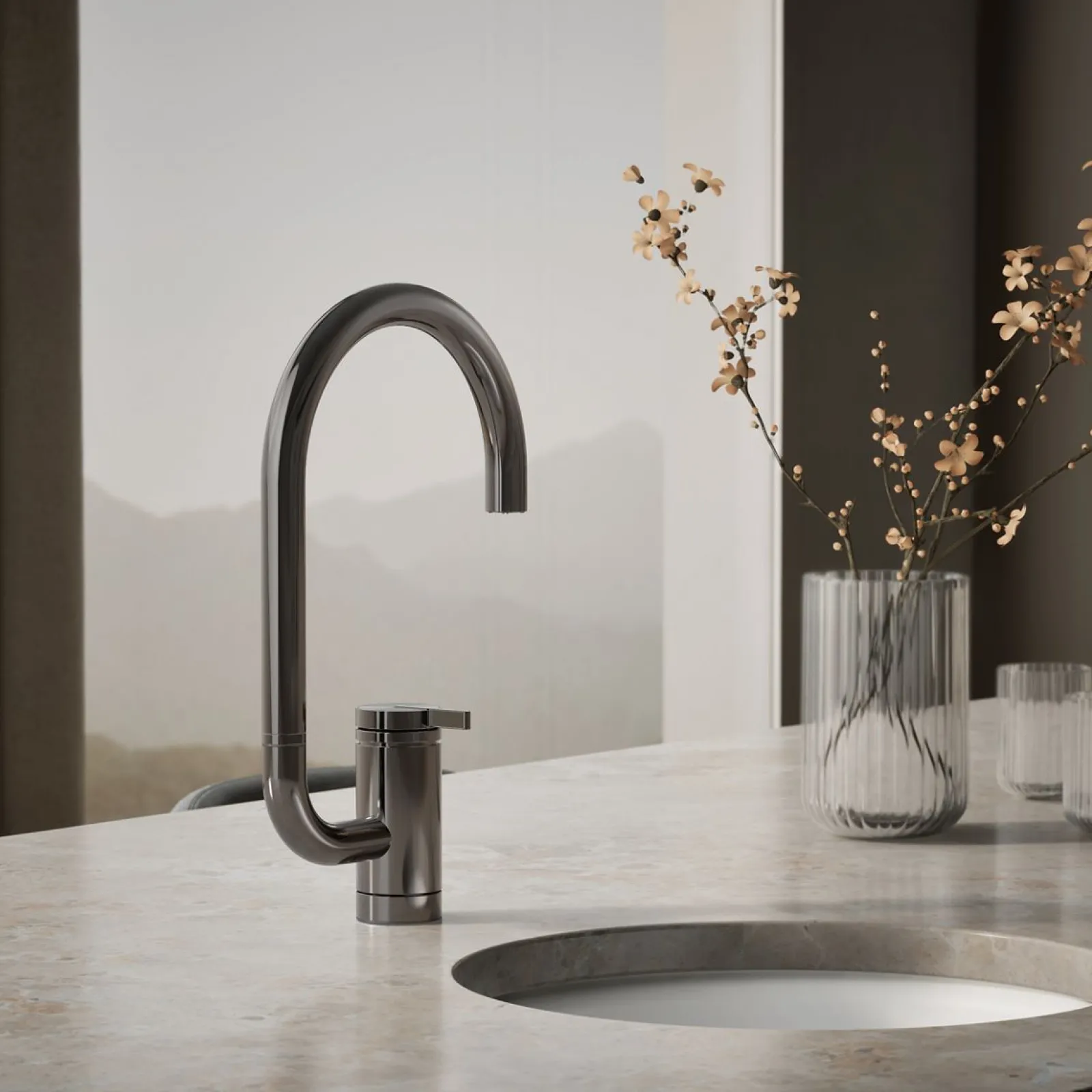 Single-handle bar sink faucet with two-function extended-reach spout^Kohler Clearance